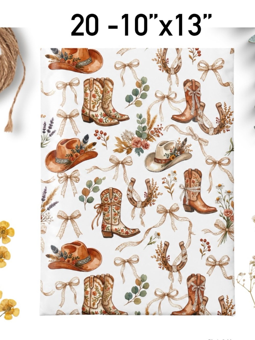 4/$20 -20 Cow Girlies poly mailers 10”x13”